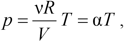 Формула количества газа в сосуде